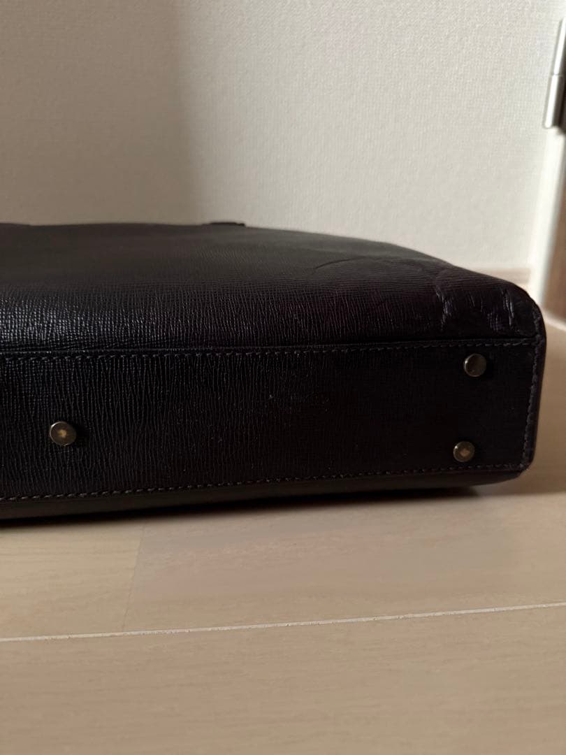 genten レザーブリーフケース ネイビー MacBook 13収納可