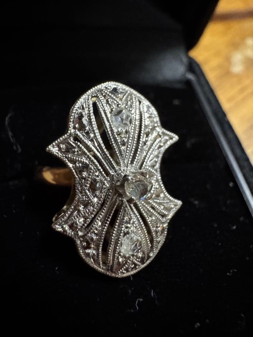 アールデコ　アンティーク　リング