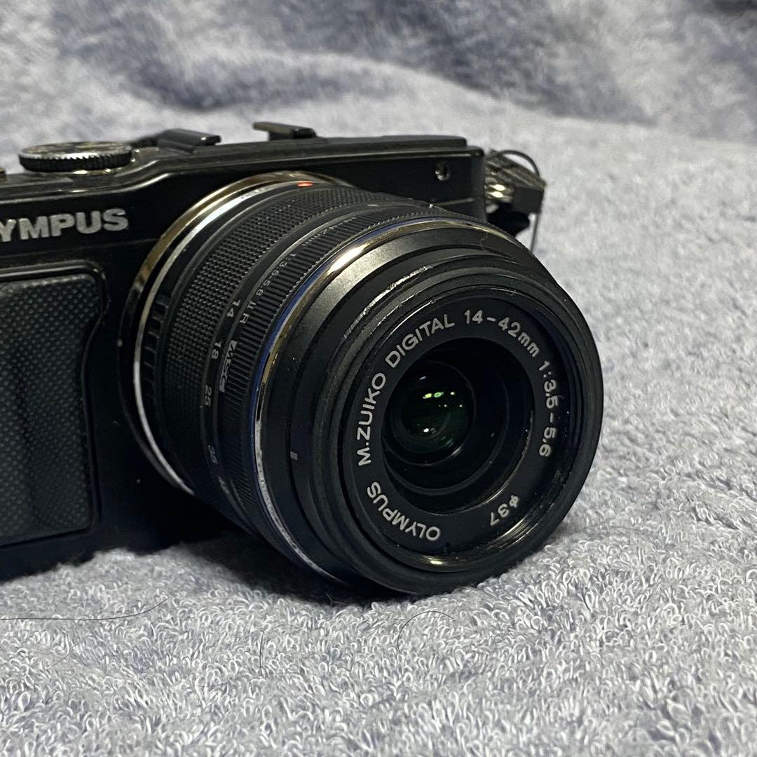 OLYMPUS E-PL5 ミラーレス一眼レンズ3種フラッシュ•バッグ付★訳あり