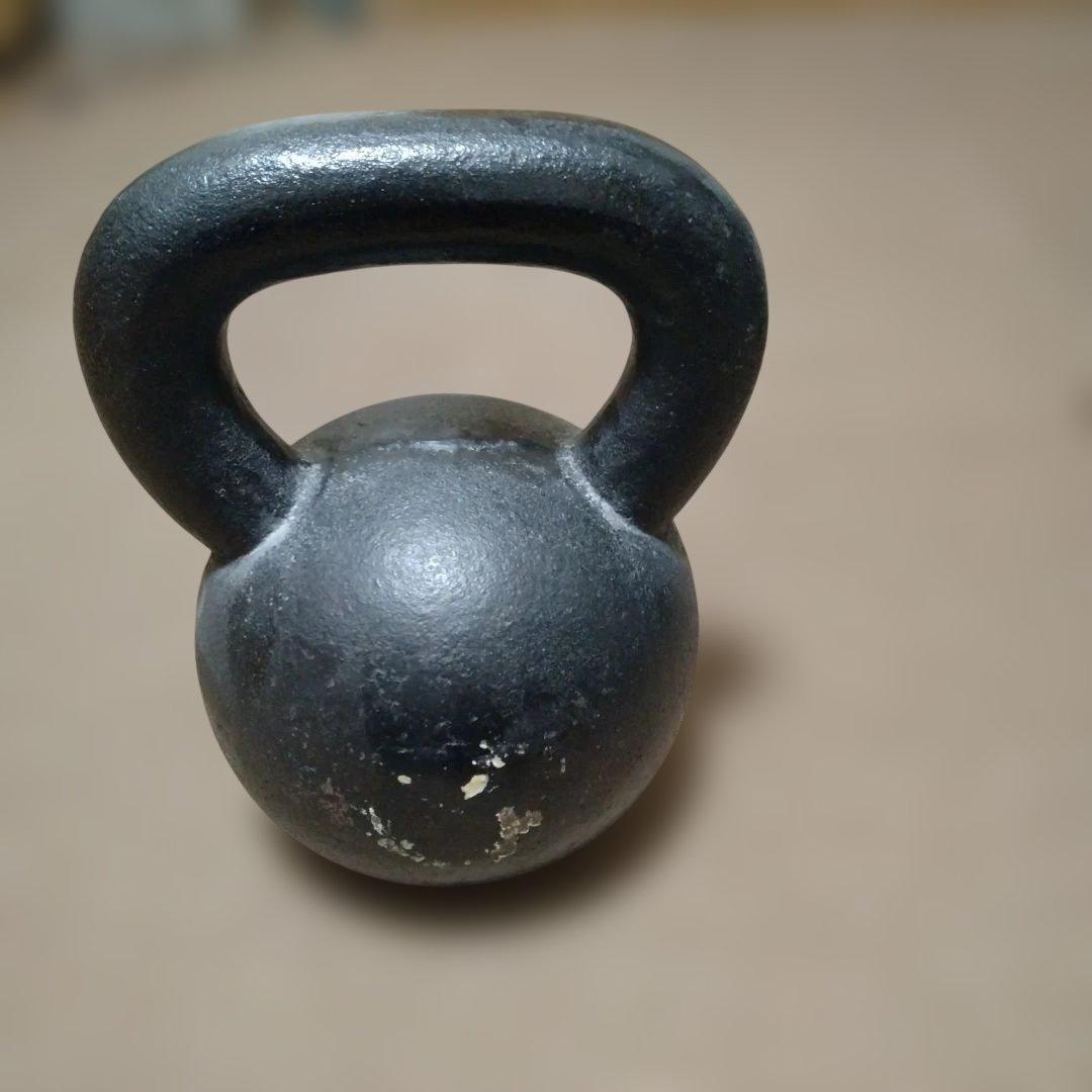 ケトルベル 鋳鉄製 黒(28kg)―②