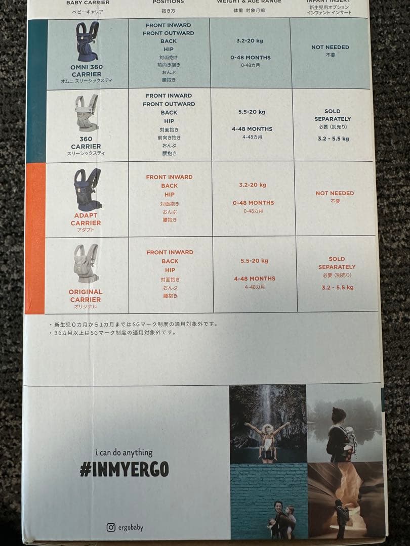 お買い得！新品未未開封　アカチャンホンポ　エルゴ　ergobaby 抱っこ紐