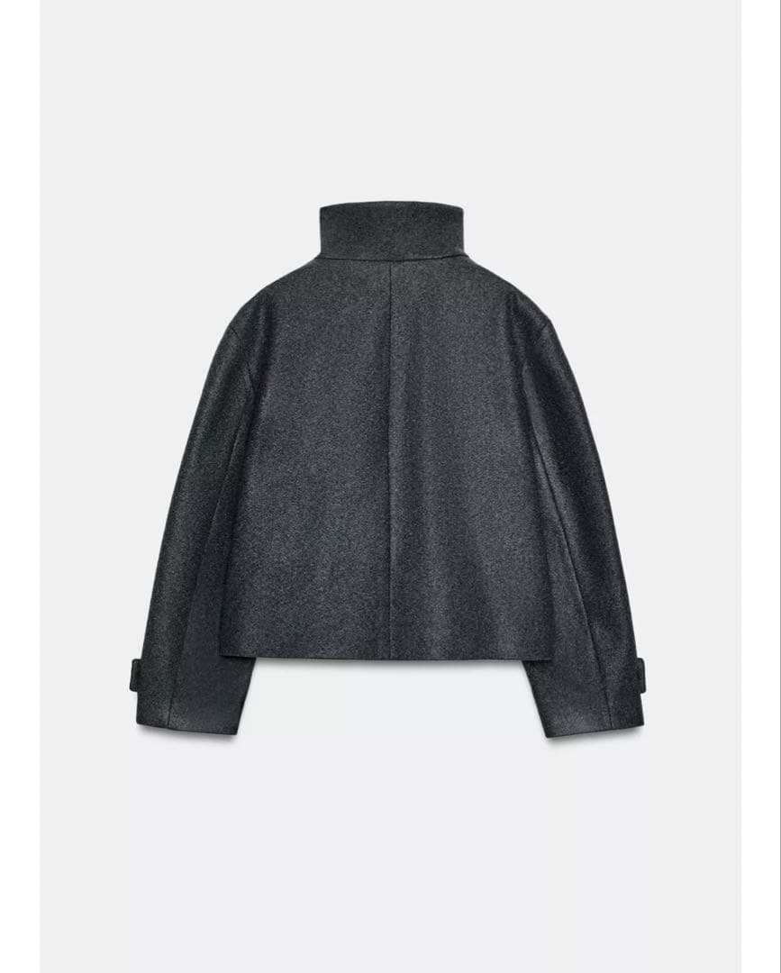 完売品⭐︎ZARA ハイネックショートコート XS グレーマール