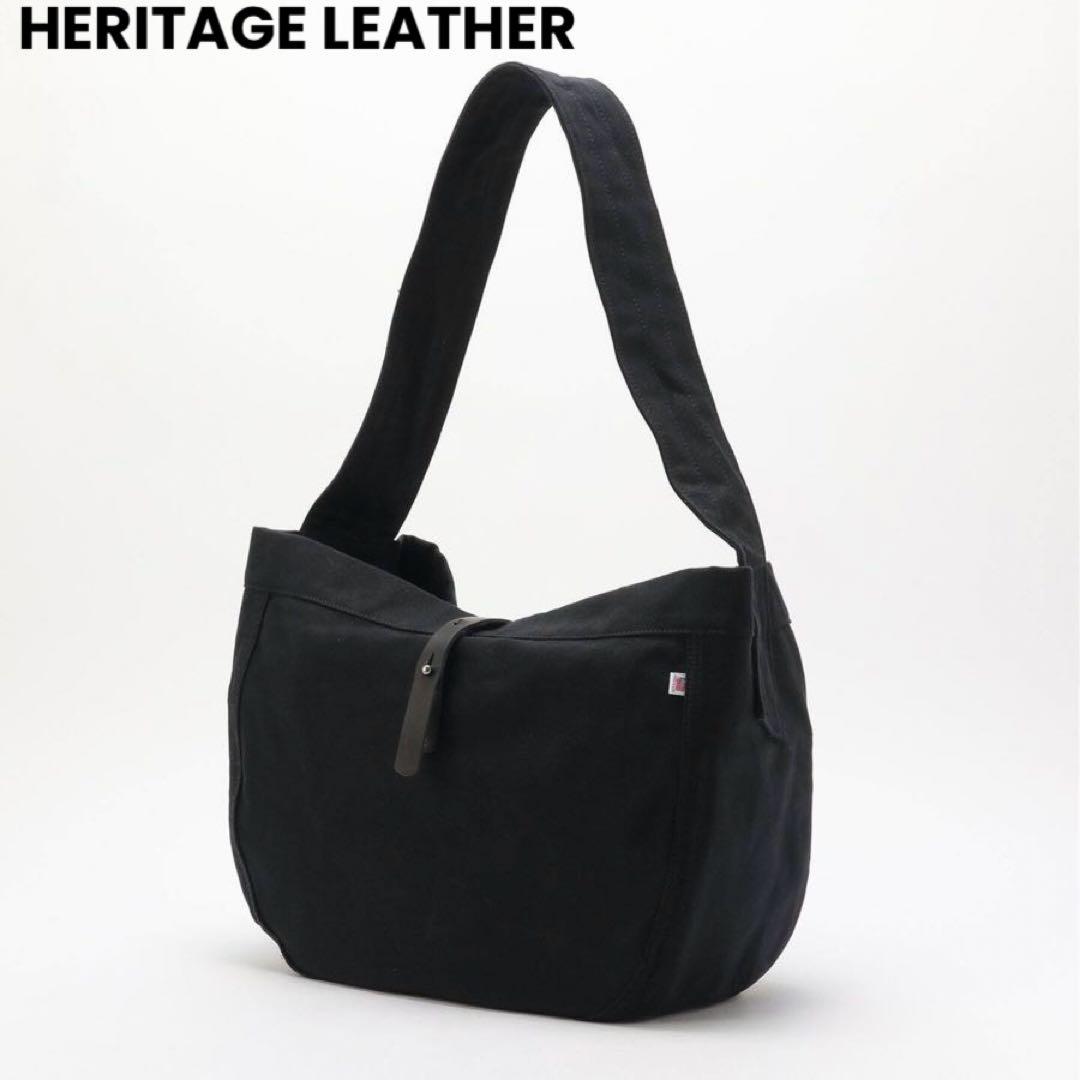 新品　ヘリテージレザー 別注 Newspaper Bag- 18oz 黒　完売品