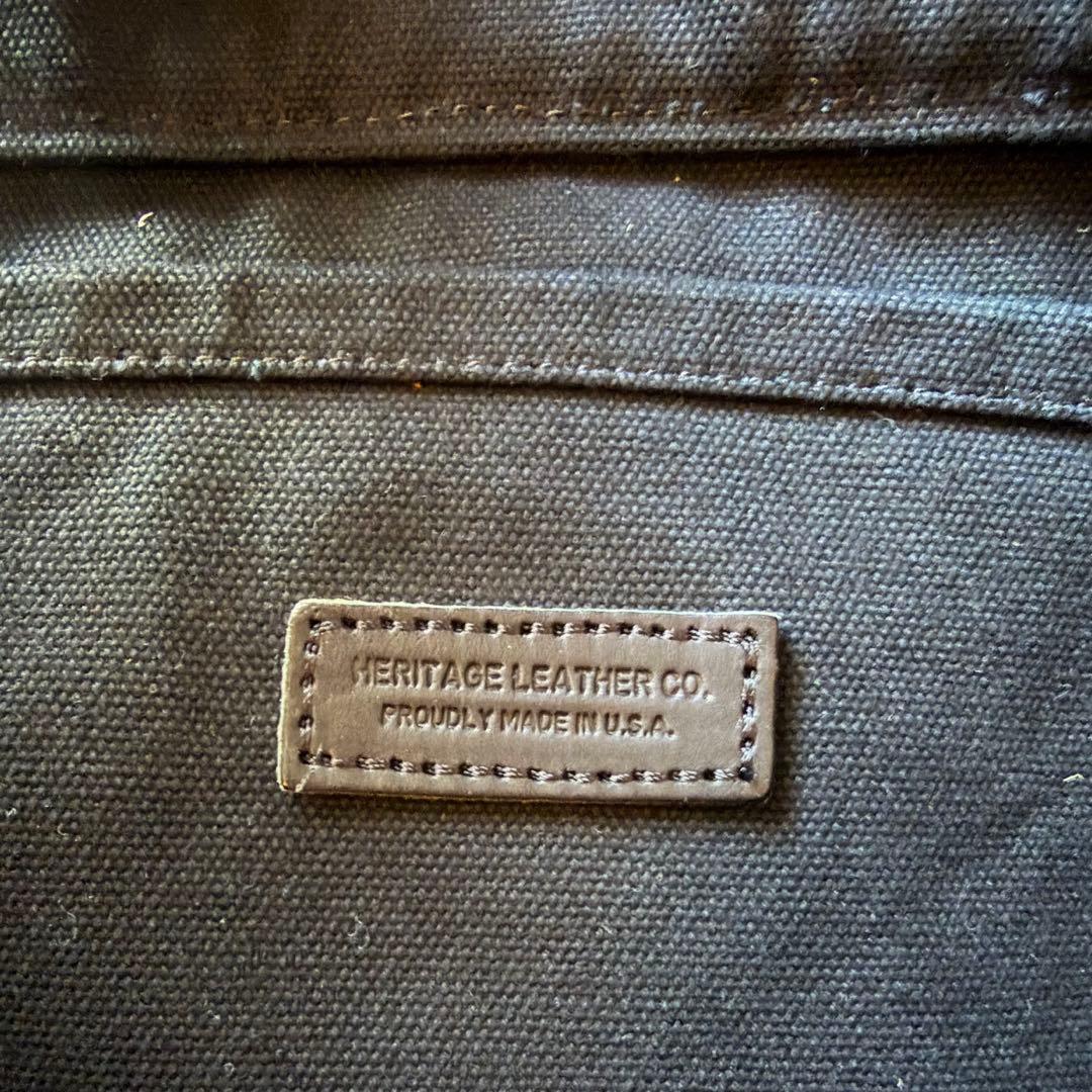 新品　ヘリテージレザー 別注 Newspaper Bag- 18oz 黒　完売品