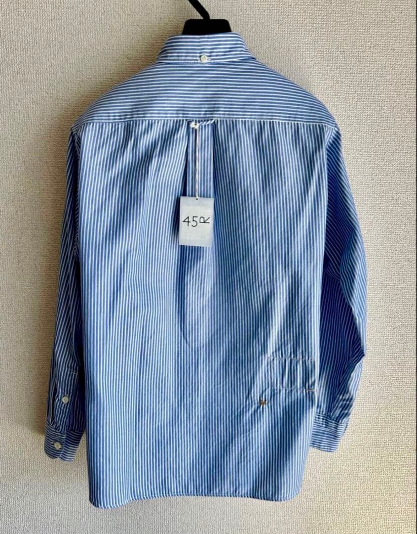 45R 新品タグ付き ストライプ長袖シャツ 01サイズ