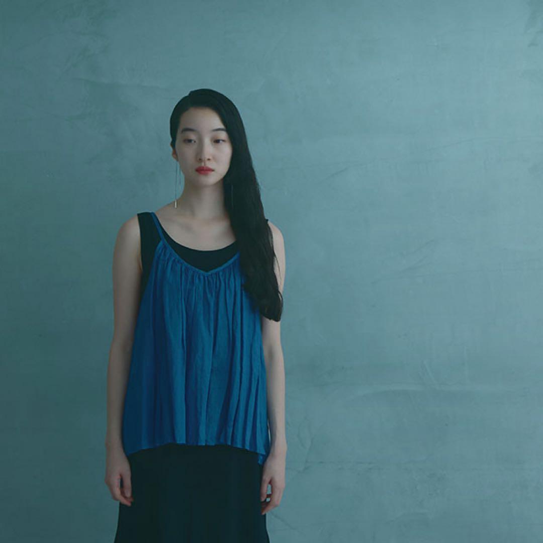 中川政七商店　藍染　ギャザーキャミソール　完売商品