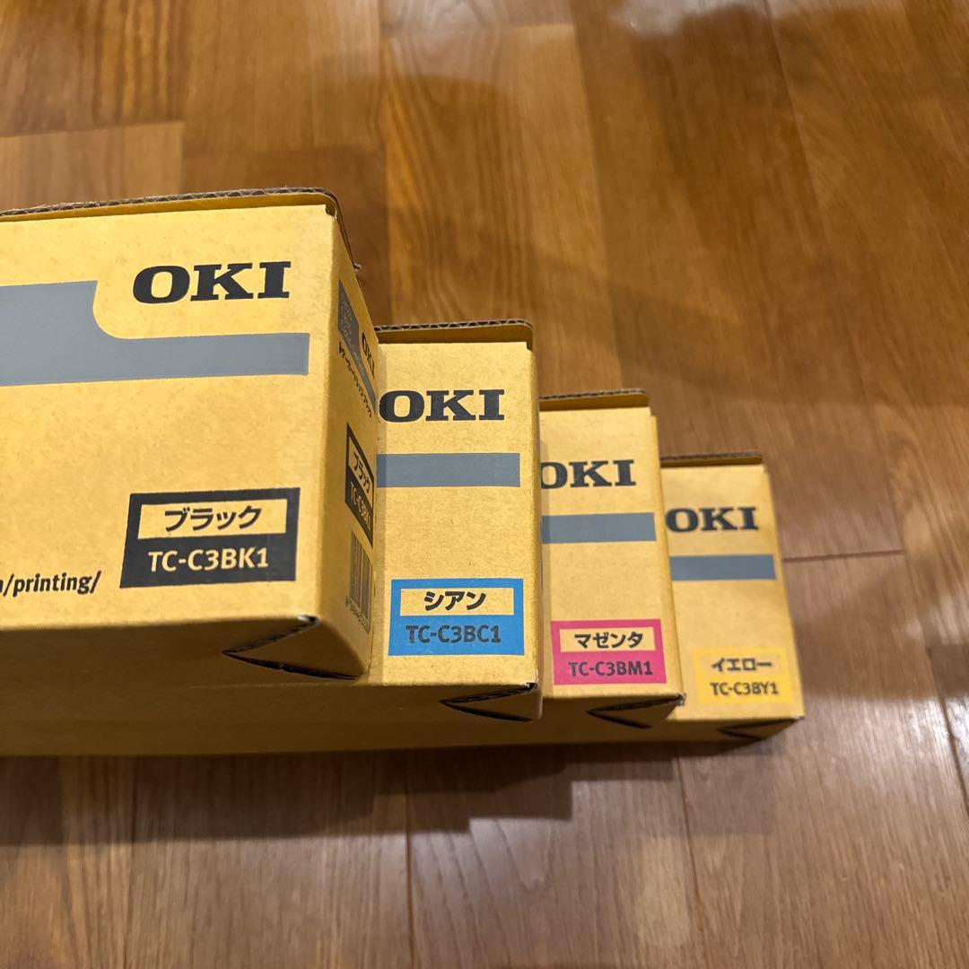 OKI 純正 TC-C3BK1、C1、M1、Y1 トナーカートリッジ　各1個ずつ