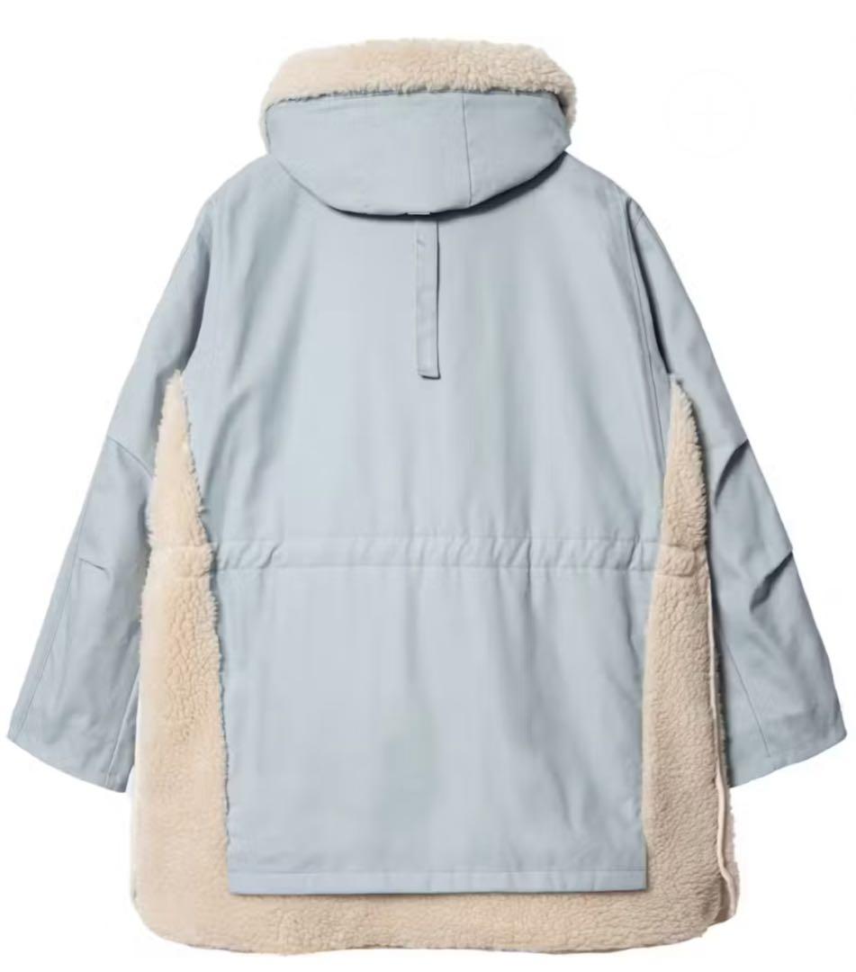 sacai×Carhartt ブルー モッズコート サイズ2