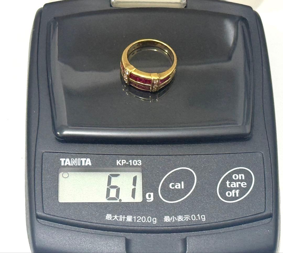 k18 ルビー12号リング♪