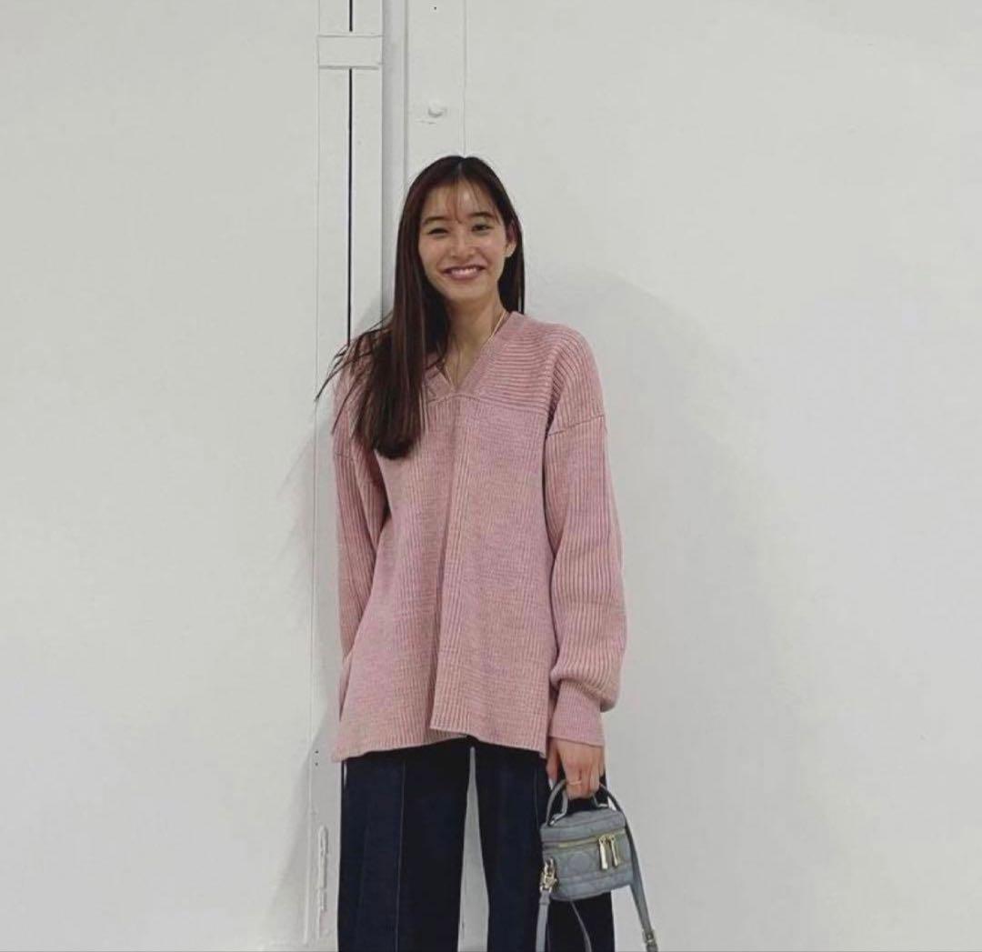 トップス CLANE MIX COLOR STRING WIDE KNIT TOPS