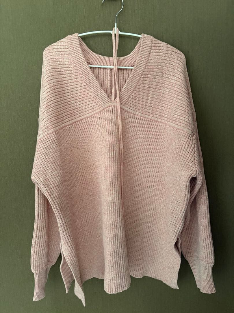 トップス CLANE MIX COLOR STRING WIDE KNIT TOPS