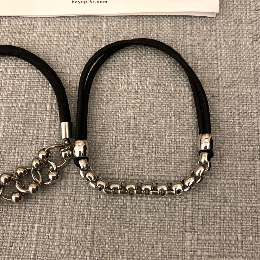 未使用品 ＜heyep＞ ヘイップ チェーン ヘアタイ/3P