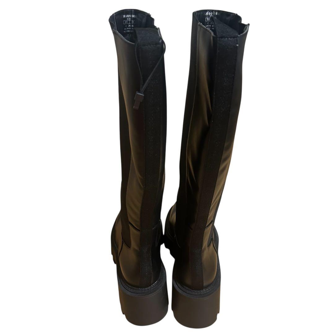 専用　ZARA ザラ ブーツ ロング サイドゴア 厚底 トラックソール40