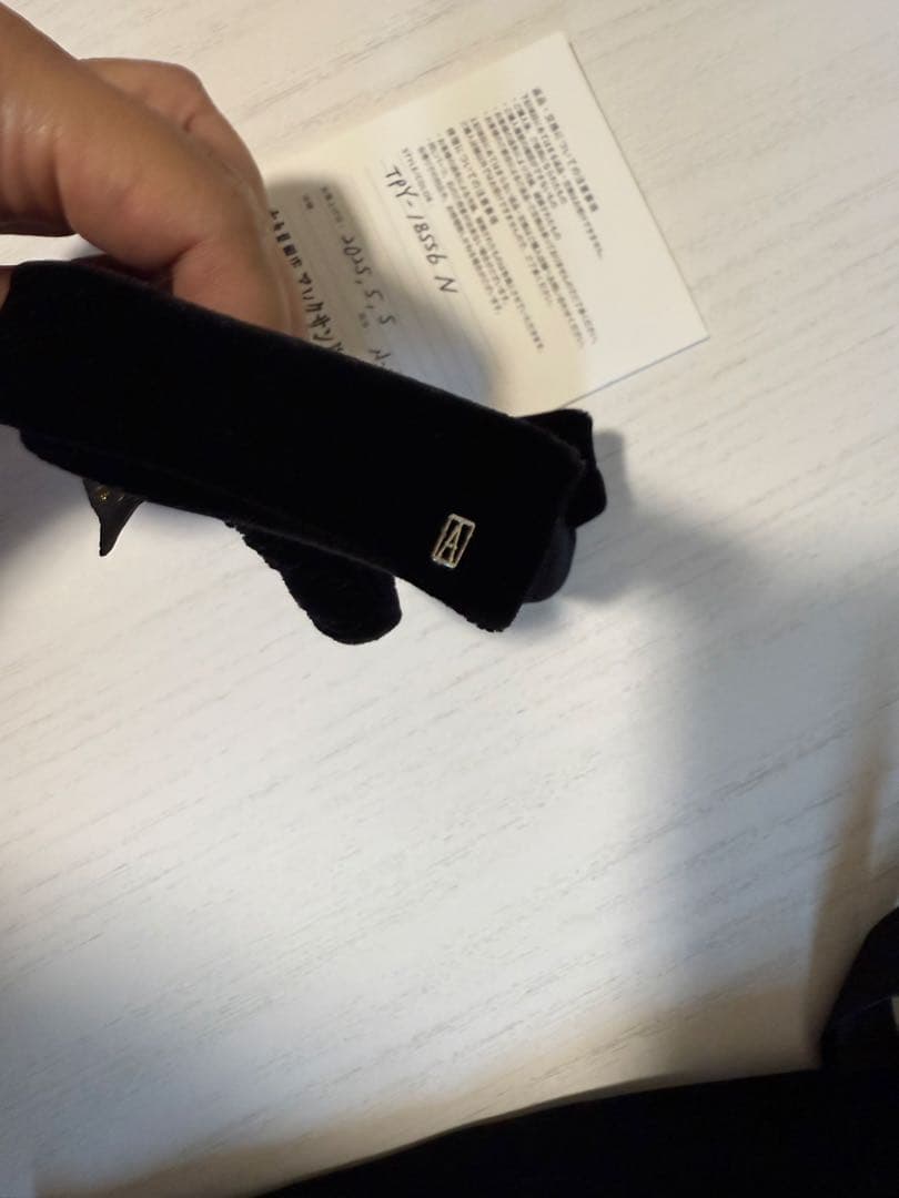 新品未使用　ALEXANDRE DE PARIS ベロアリボンポニー 黒