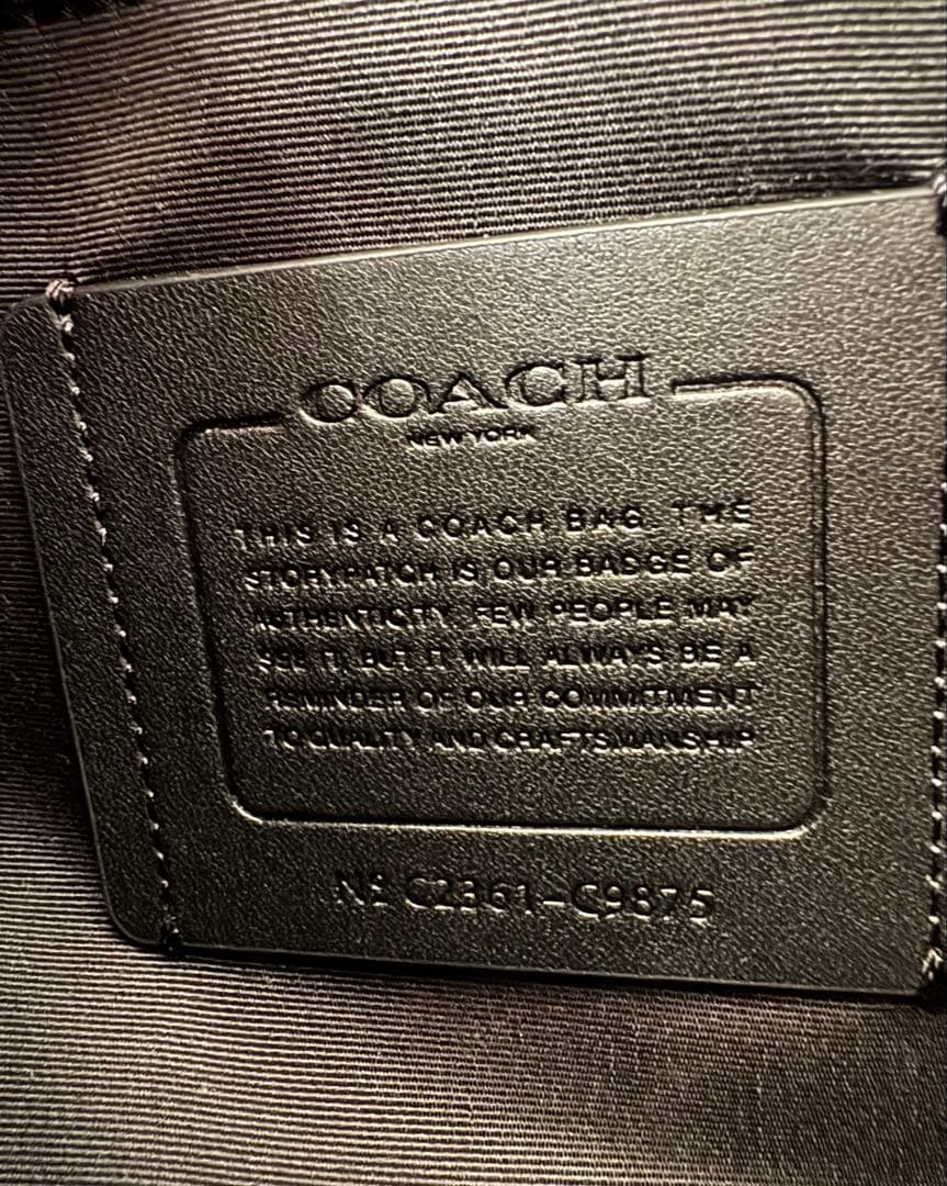 【ピコ治郎】COACHサリバントート本革黒ノートパソコン15.6㌅収納可