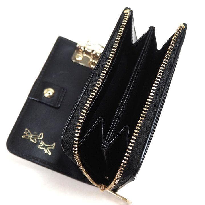 新品 ポールスミス キーケース ケース付 ブラック 小銭入 飛行機モチーフ