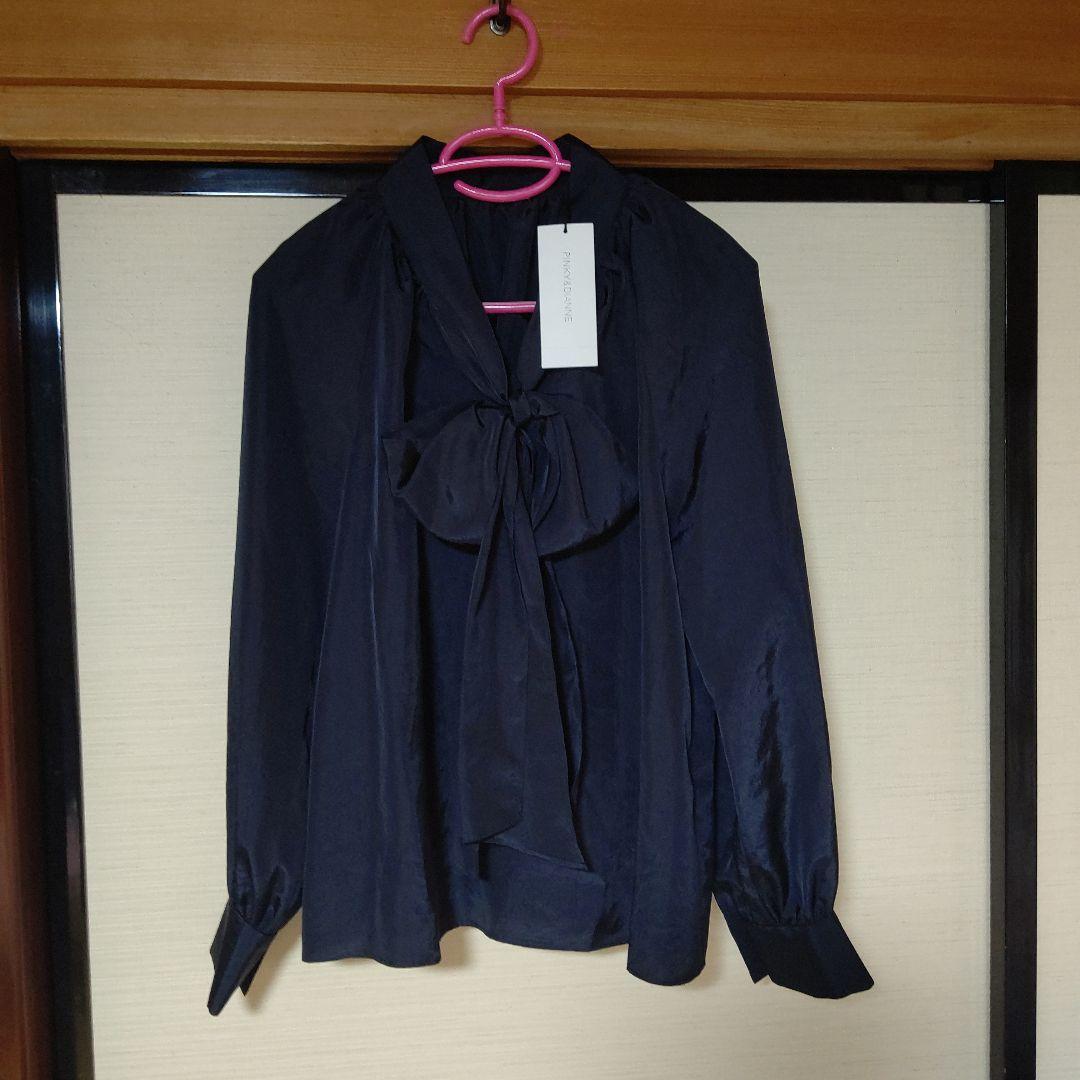 mi新品未使用タグ付きピンキーダイアンラグランボウタイブラウス