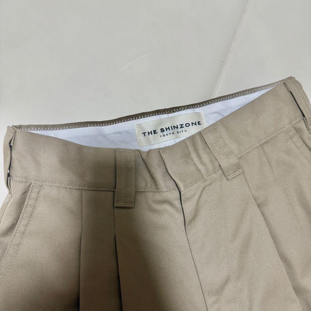 【美品】シンゾーン トムボーイパンツ ベージュ 36 タックパンツ