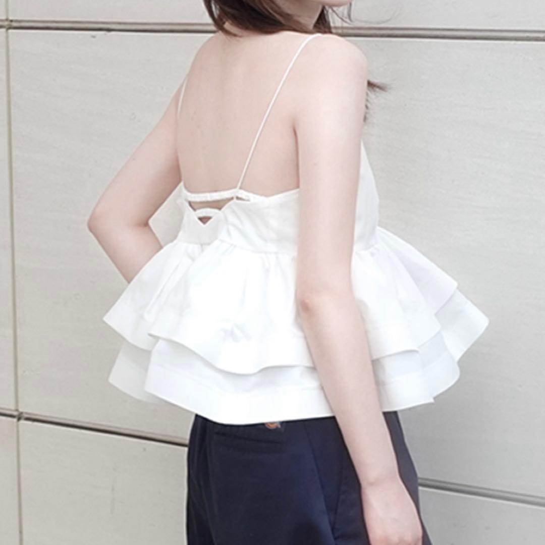 ラッフルヘムデザインキャミソール　FRAY I.D