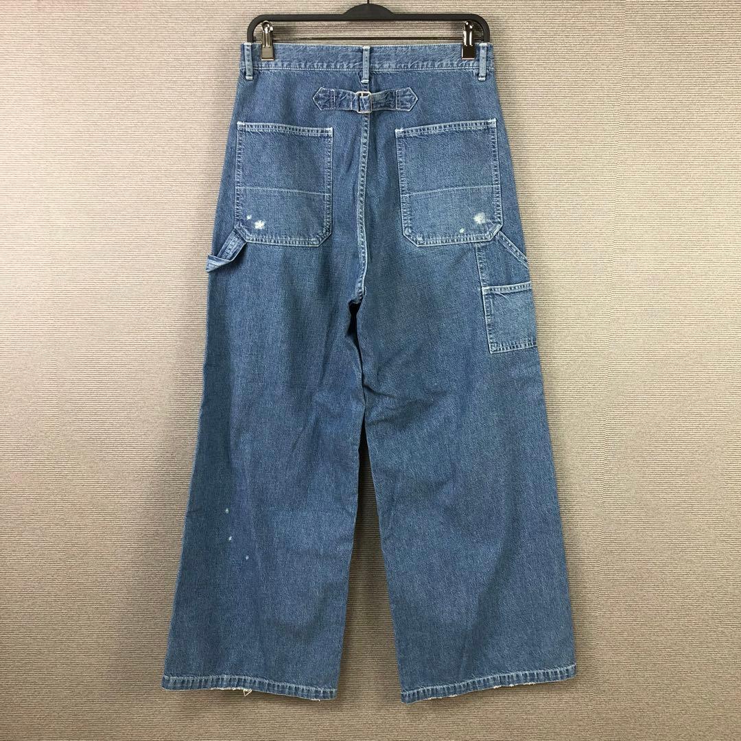 未使用品 FRAMeWORK 2024 デニムペインターパンツ 40 ブルー