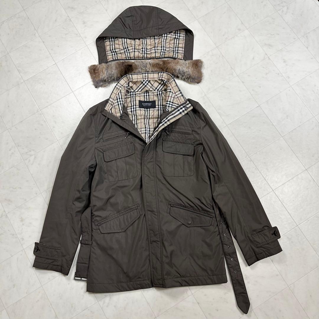 〈美品〉BURBERRY BLACK LABEL【L】ミリタリー モッズコート