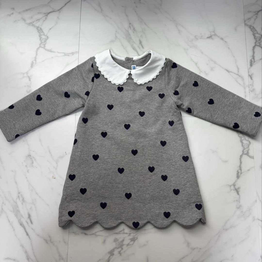 ジャカディ　ハート柄フリースワンピース　24m