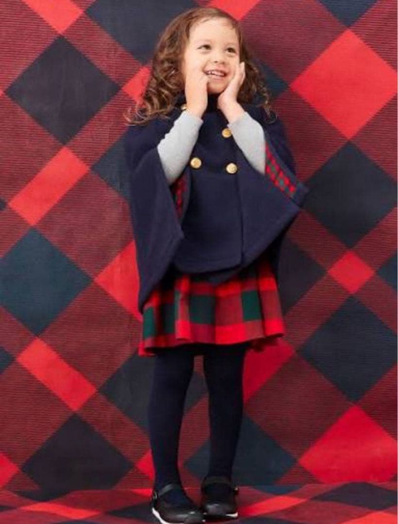 ファミリア コート ケープ ポンチョ 100-110サイズ