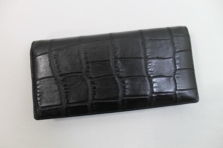 【専用】クロコダイル 財布 本物 束入れ マット仕上げ ブラック ヘンローン社製