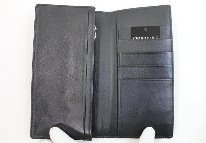 【専用】クロコダイル 財布 本物 束入れ マット仕上げ ブラック ヘンローン社製