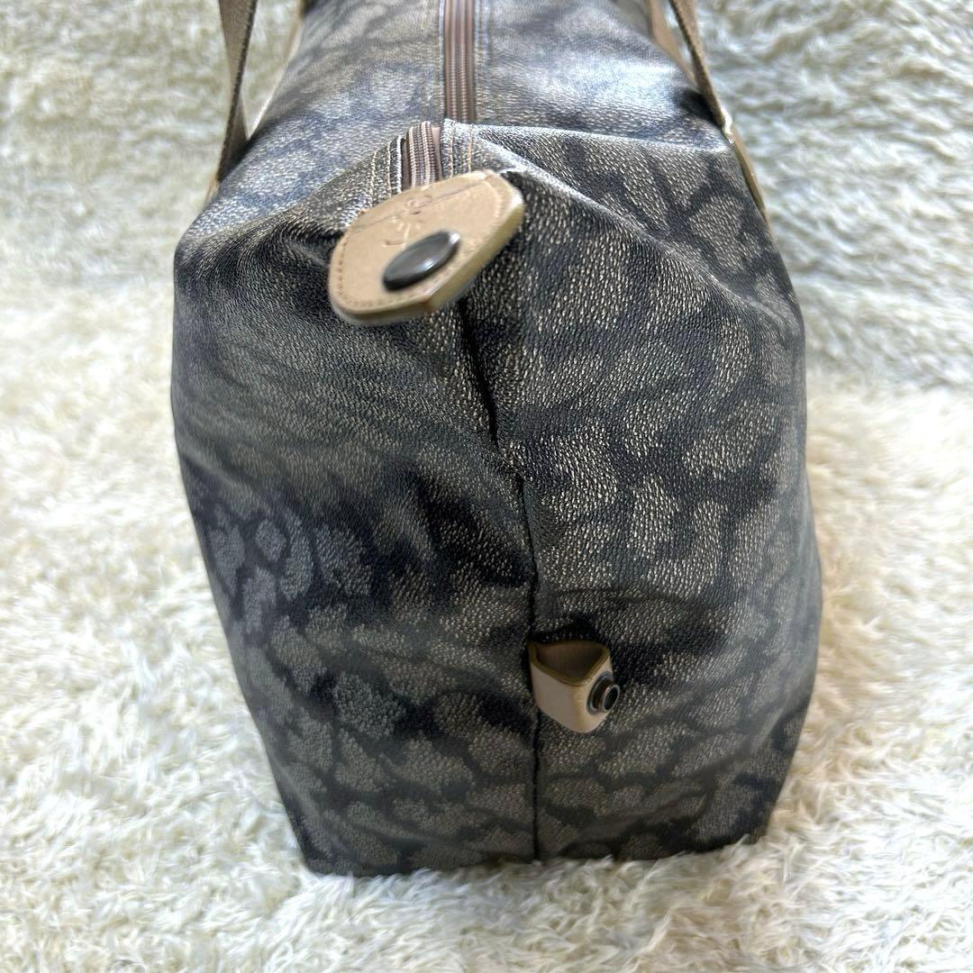 【美品 大容量】イヴサンローラン　ボストンバッグ　ジラフ　PVC ヴィンテージ