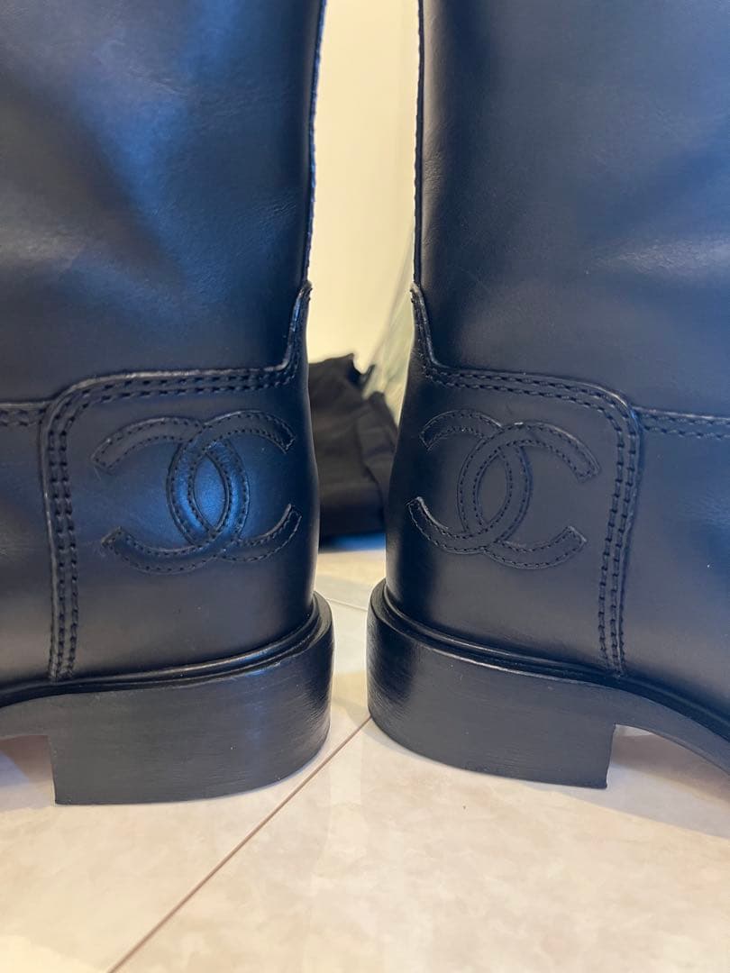 シャネル　レザーブーツ　36.5