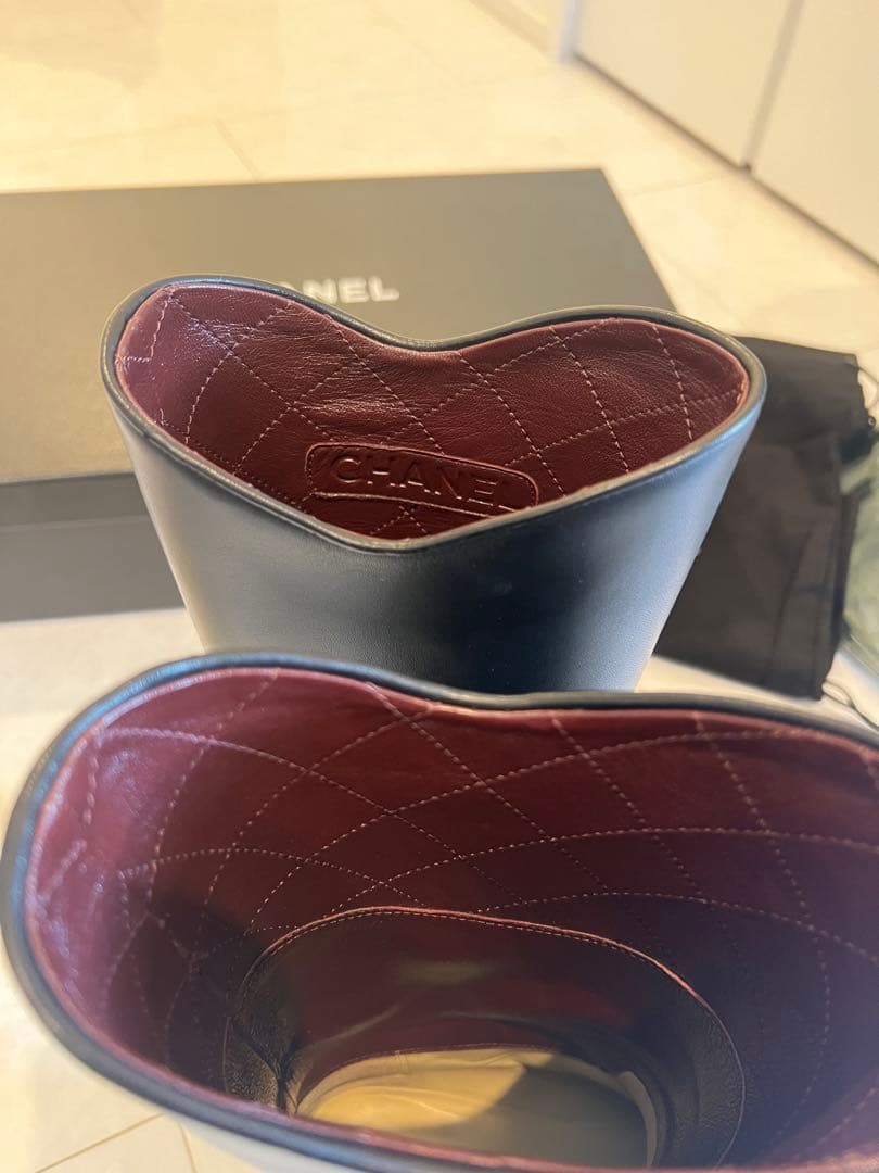 シャネル　レザーブーツ　36.5