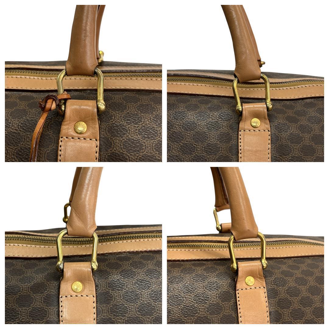 CELINE オールドセリーヌ ボストンバッグ マカダム柄 トリオンフ 旅行
