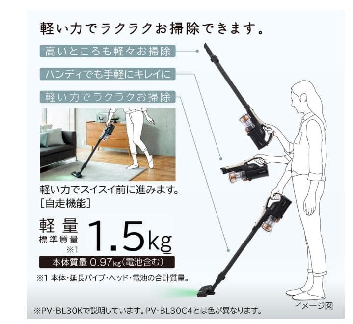 【新品】日立掃除機コードレス 軽量 2025年製PV-BL30C4(W) 保証付