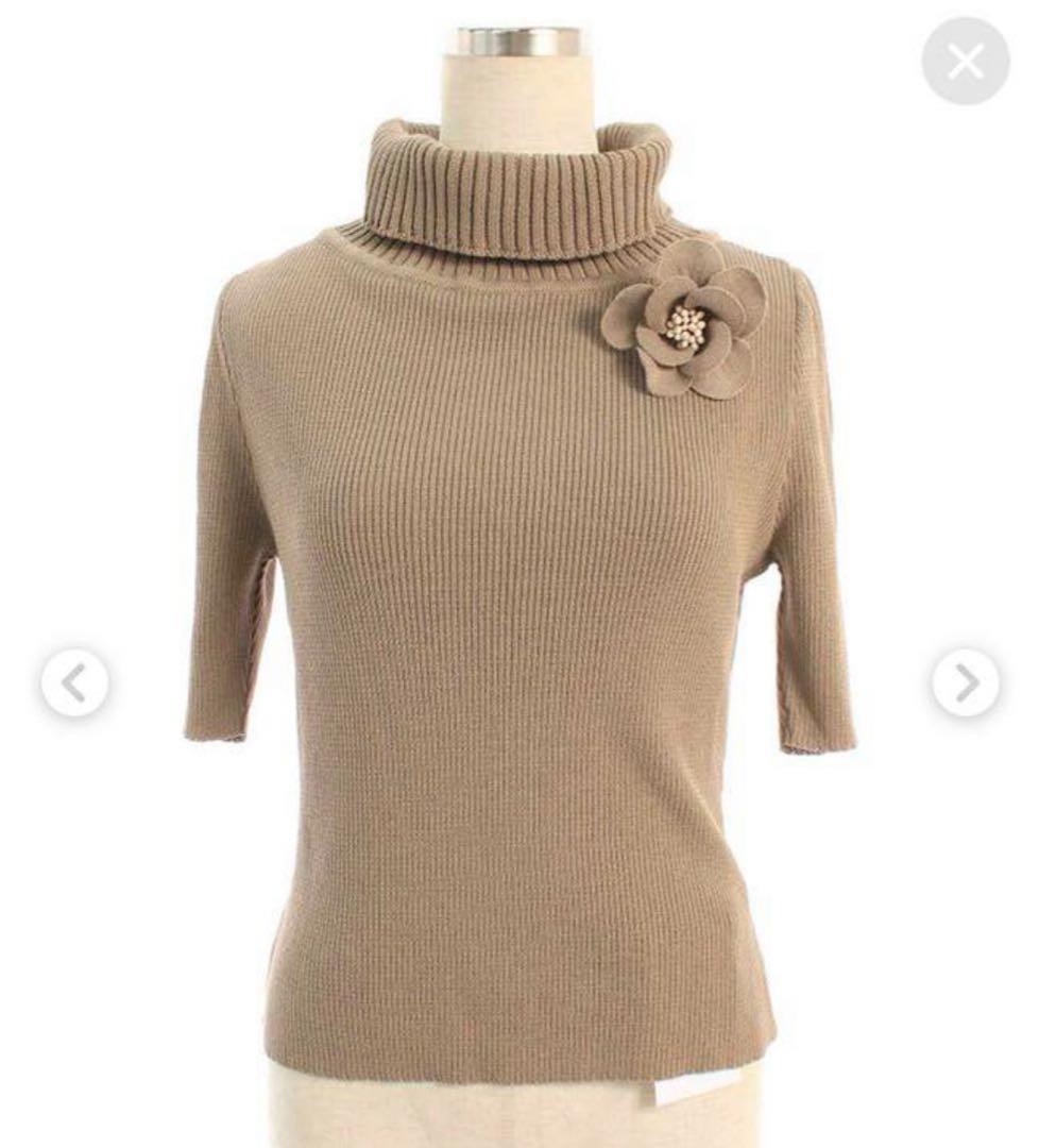 値下げ　エムズグレィシー　ニット　コサージュ付き　新品