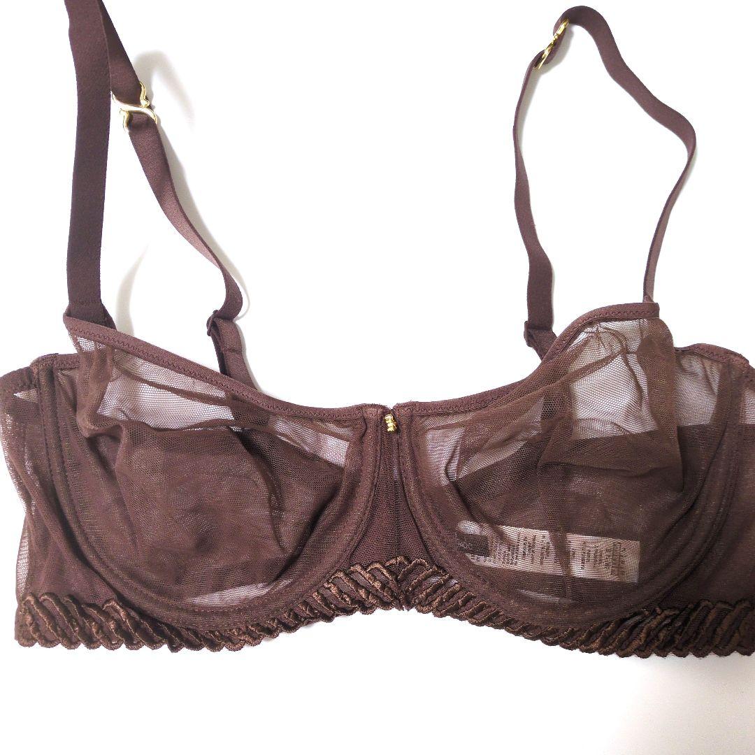 【新品】Aubade　セクシーブラウンブラジャー34E(90E)