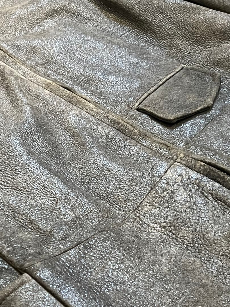 【極美品】MM6マルジェラ羊革クラックダメージ加工レザージャケット42ライダース