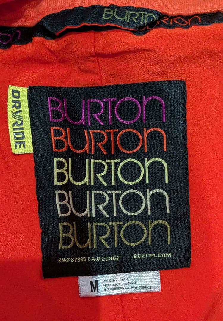 【美品】BURTON　スノーボード ウェア 上下セット サイズM