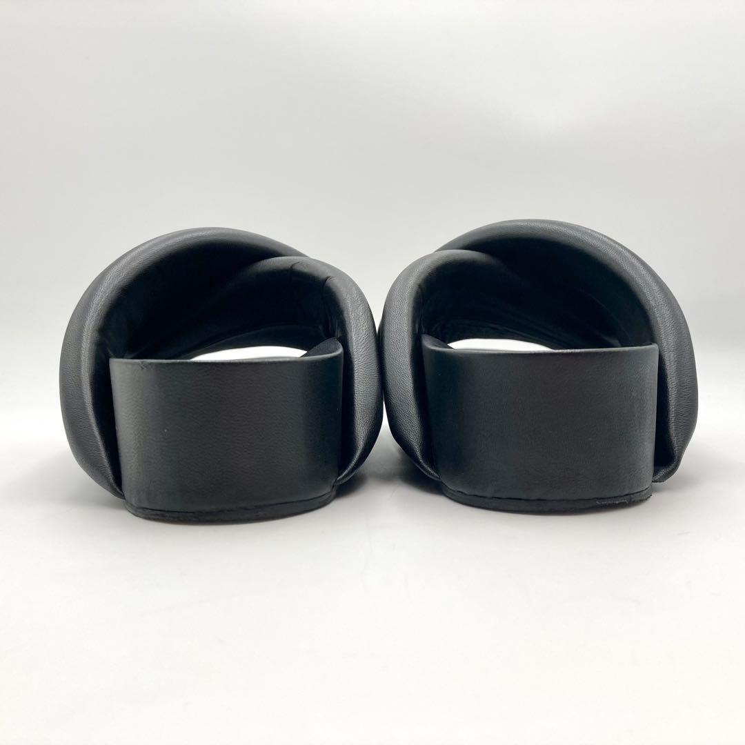 se✨ JIL SANDER クロスストラップサンダル 黒 レザー 37