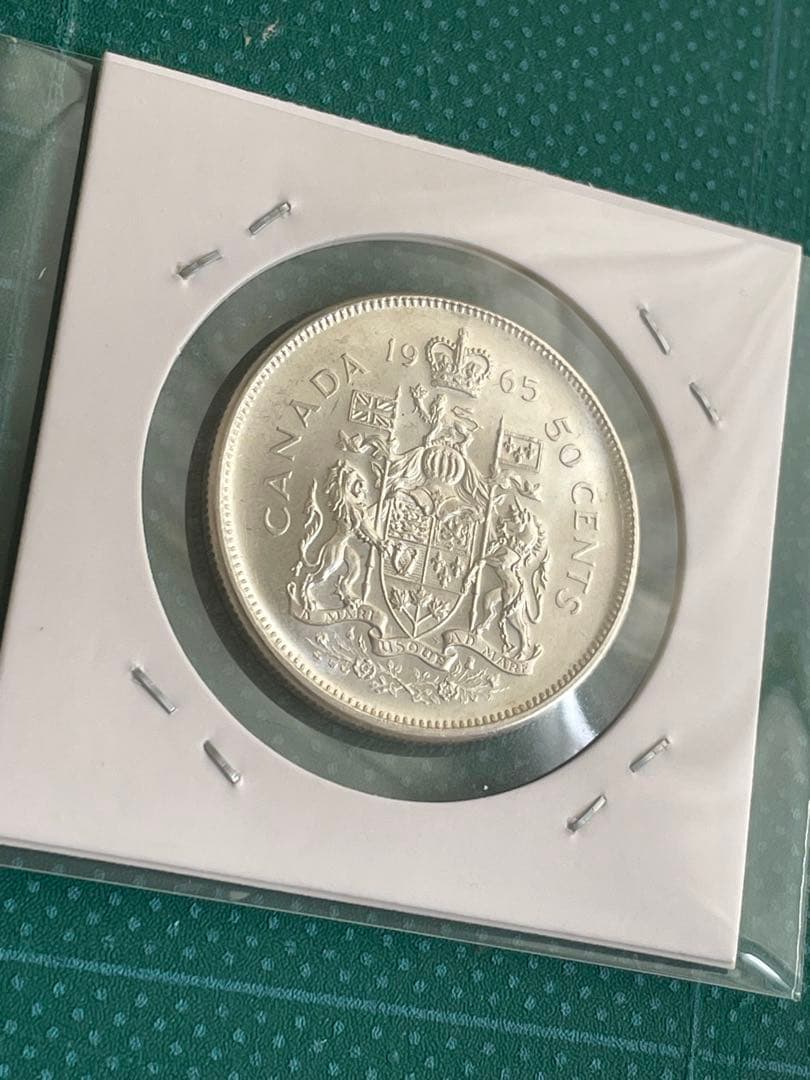 カナダ1965年50セント銀貨