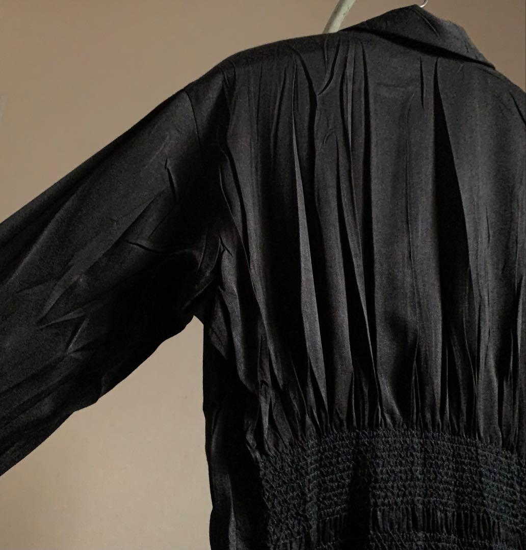 【美品】ISSEY MIYAKE シャツジャケット　2（M相当）　プリーツ　黒