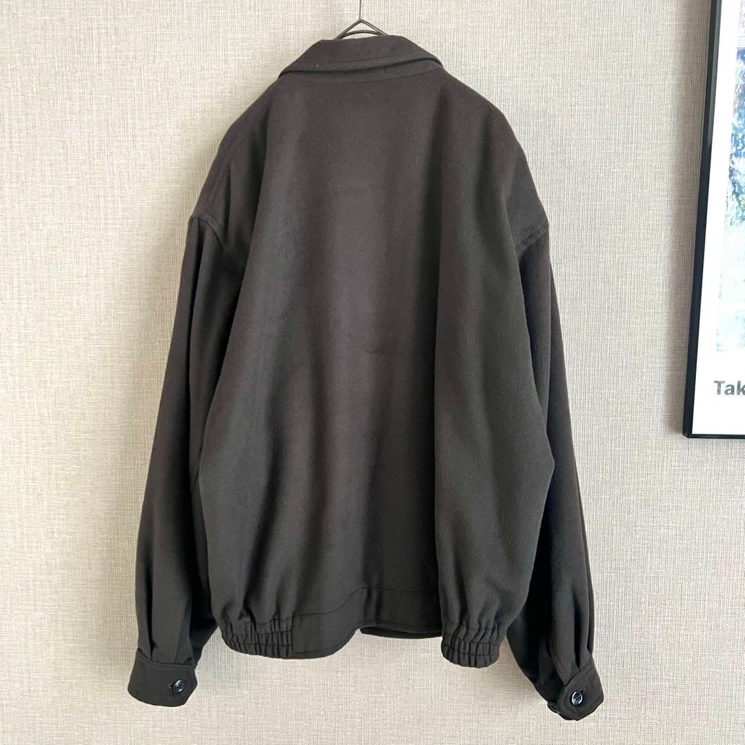 vintage ウールカシミヤ ダブルブレストジャケット ブルゾン ブラウン