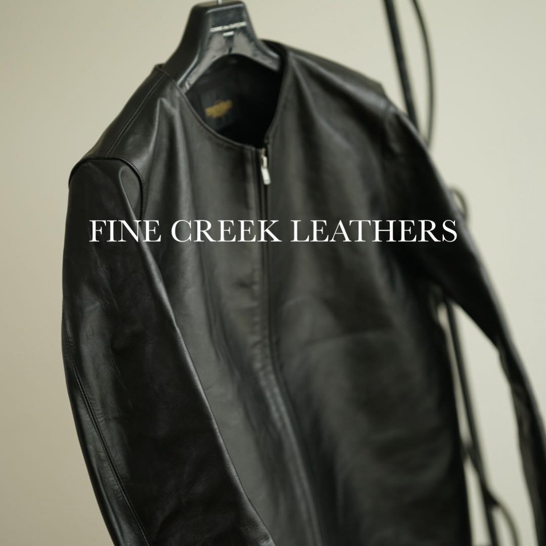 FINE CREEK＆Co. ノーカラー レザー ジャケット Bud 40
