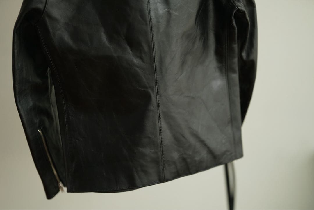 FINE CREEK＆Co. ノーカラー レザー ジャケット Bud 40