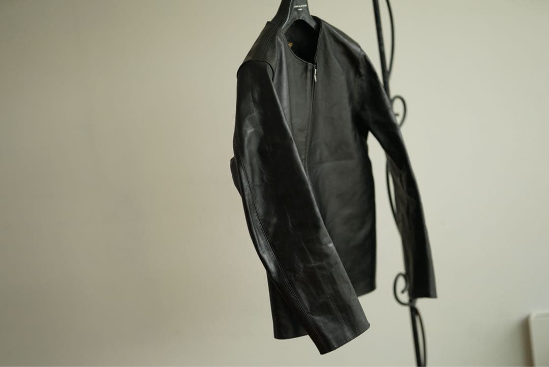 FINE CREEK＆Co. ノーカラー レザー ジャケット Bud 40