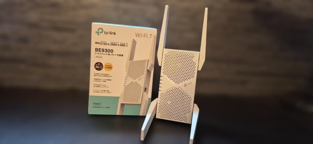 tp-link RE655BE BE9300 トライバンドWi-Fi 7中継器