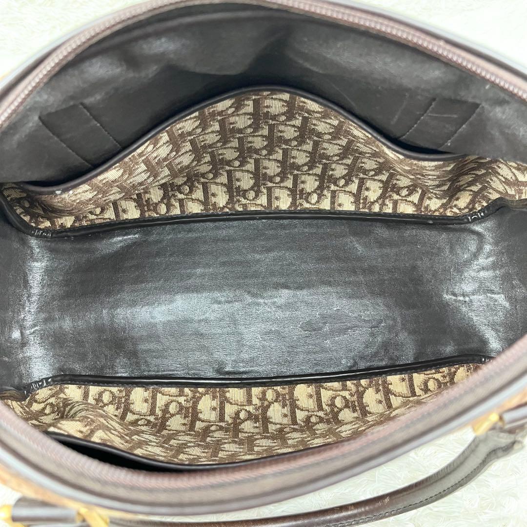 【極美品】クリスチャンディオール トロッター ロゴ金具 ボストンバッグ