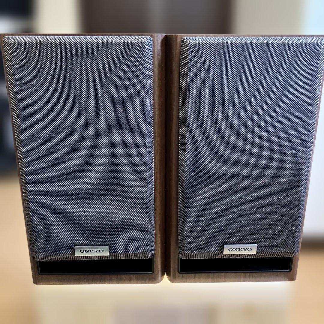 美品‼️ONKYO ブックシェルフスピーカー ダークウッドD-NFR 7TX