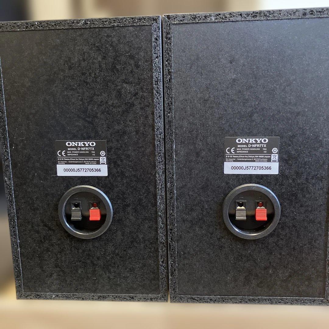 美品‼️ONKYO ブックシェルフスピーカー ダークウッドD-NFR 7TX