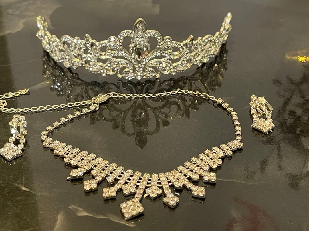 バレエ衣装 大人サイズ 花のワルツなどに 160cm前後 ティアラ.ネックレス付